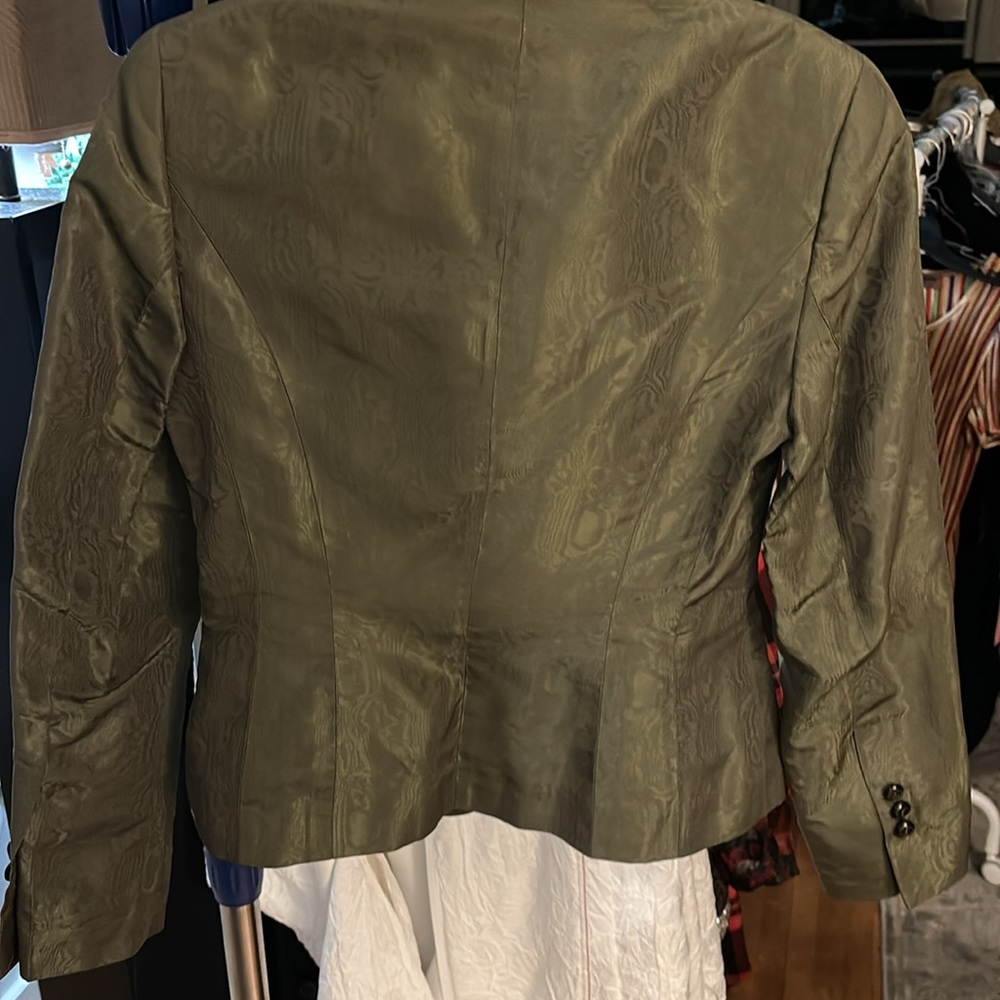 Escada green blazer size M Silk and Acetate - Picture 6 of 8